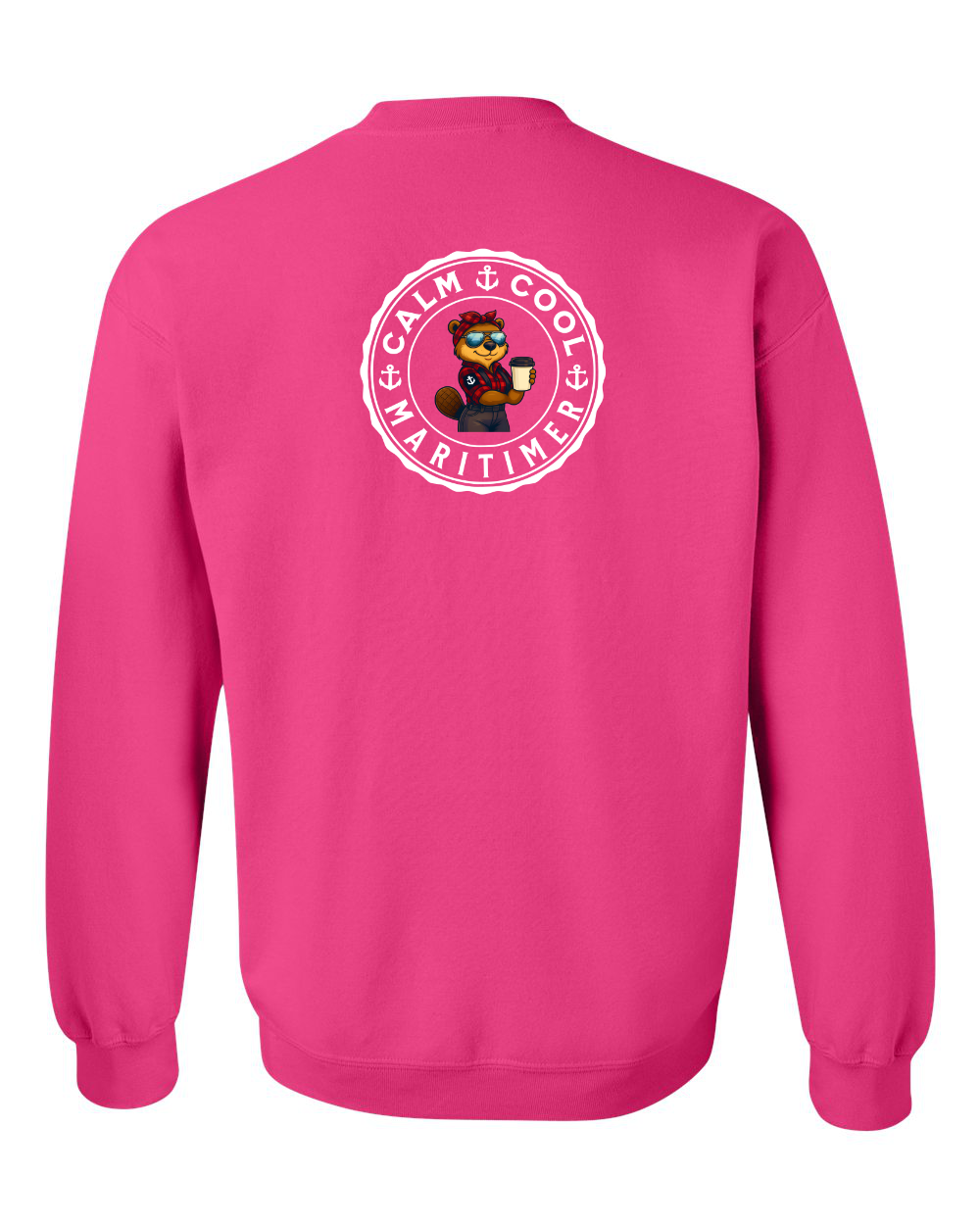 Calm Cool Maritimer Rosie Left Chest and Back Crewneck Sweatshirt - Unisex