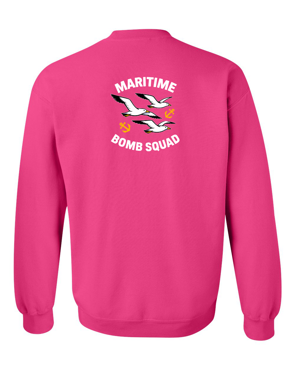 Maritime Bomb Squad Left Chest and Back Crewneck Sweatshirt - Unisex
