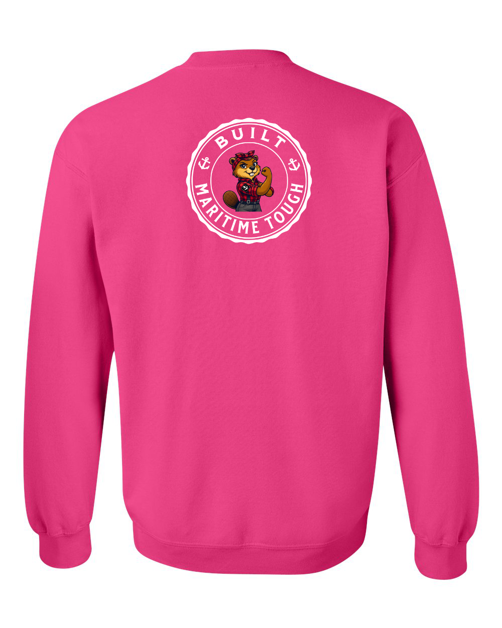 Built Maritime Tough Rosie Left Chest and Back Crewneck Sweatshirt - Unisex