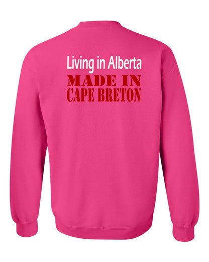 Living Alberta Made in Cape Breton Left Chest and Back Crewneck Sweatshirt