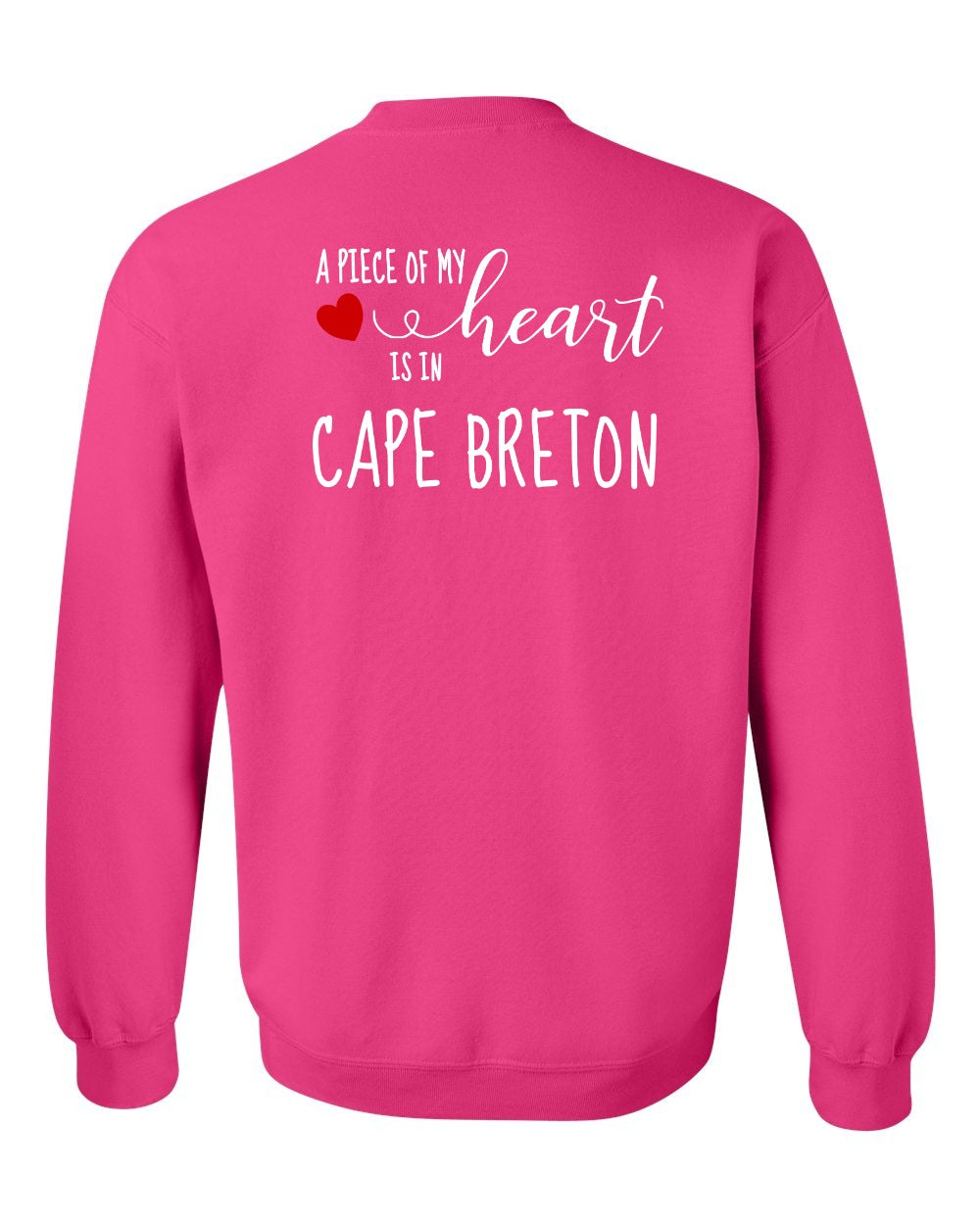 A piece of My heart in Cape Breton (Red Heart) Left Chest and Back Crewneck Sweatshirt