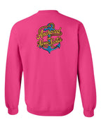 Anchored in NS (New Design) Left Chest and Back Crewneck Sweatshirt - Unisex