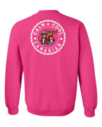 Calm Cool Moose and Beaver Left Chest and Back Crewneck Sweatshirt - Gildan Canada (sewn Internationally) - Unisex