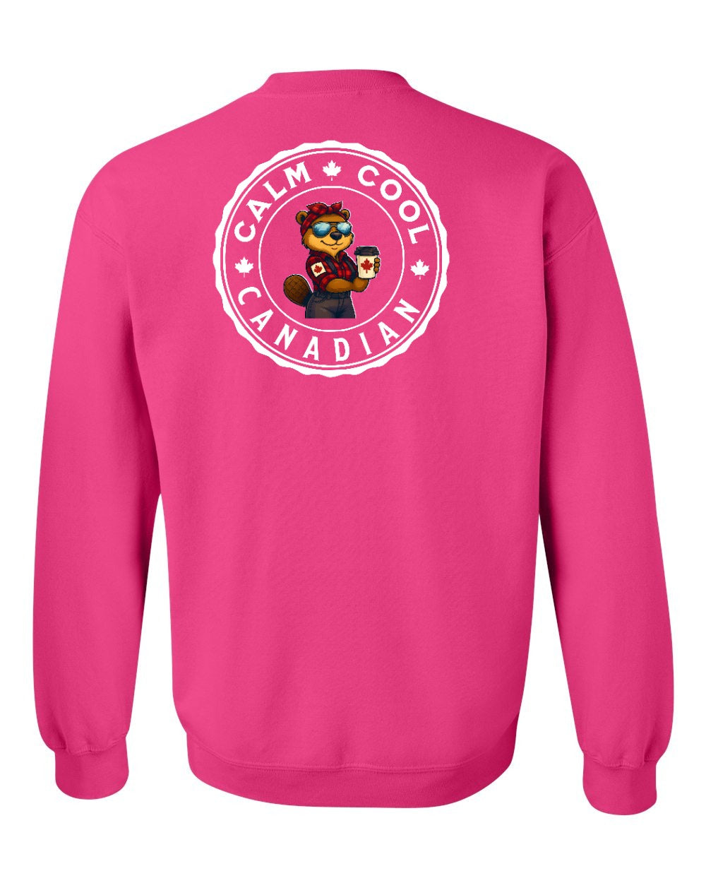 Calm Cool Rosie Sunglasses Left Chest and Back Crewneck Sweatshirt - Gildan Canada (sewn Internationally) - Unisex