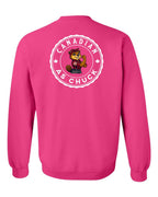 CDN as Chuck Rosie Flex Left Chest and Back Crewneck Sweatshirt - Gildan Canada (sewn Internationally) - Unisex