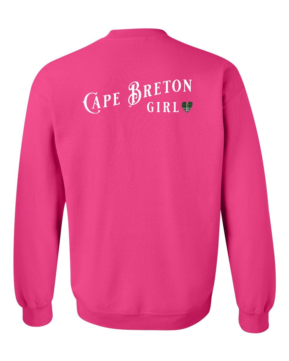 Cape Breton Girl Tartan Left Chest and Back Crewneck Sweatshirt