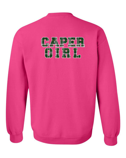 Caper Girl Left Chest and Back Crewneck Sweatshirt