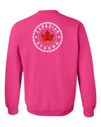 Canadian Strong Leaf Left Chest and Back Crewneck Sweatshirt - Gildan Canada (sewn Internationally) - Unisex