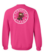 Canadian Strong Beaver Left Chest and Back Crewneck Sweatshirt - Gildan Canada (sewn Internationally) - Unisex
