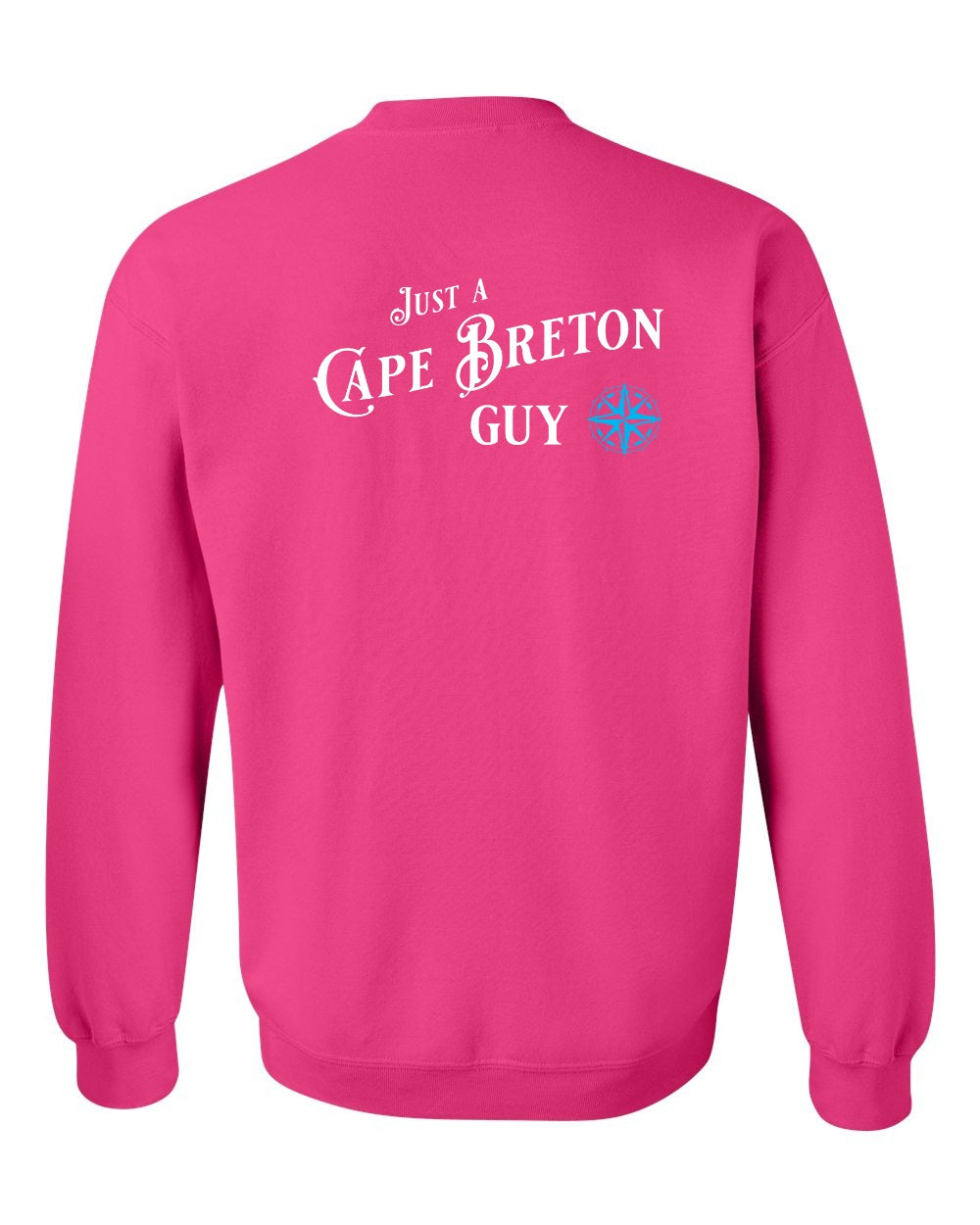 Just a Cape Breton Guy blue Left Chest and Back Crewneck Sweatshirt