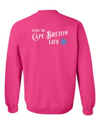 Living the CB Life blue Left Chest and Back Crewneck Sweatshirt - Unisex