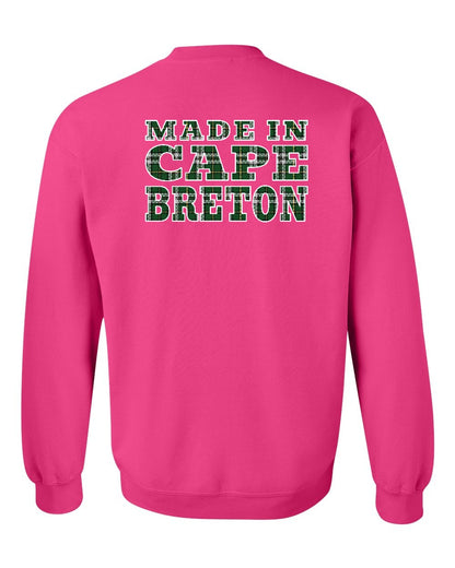 Made In Cape Breton Tartan Left Chest and Back Crewneck Sweatshirt