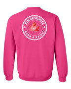 Born and Raised NB Left Chest and Back Crewneck Sweatshirt - Gildan Canada (sewn Internationally) - Unisex