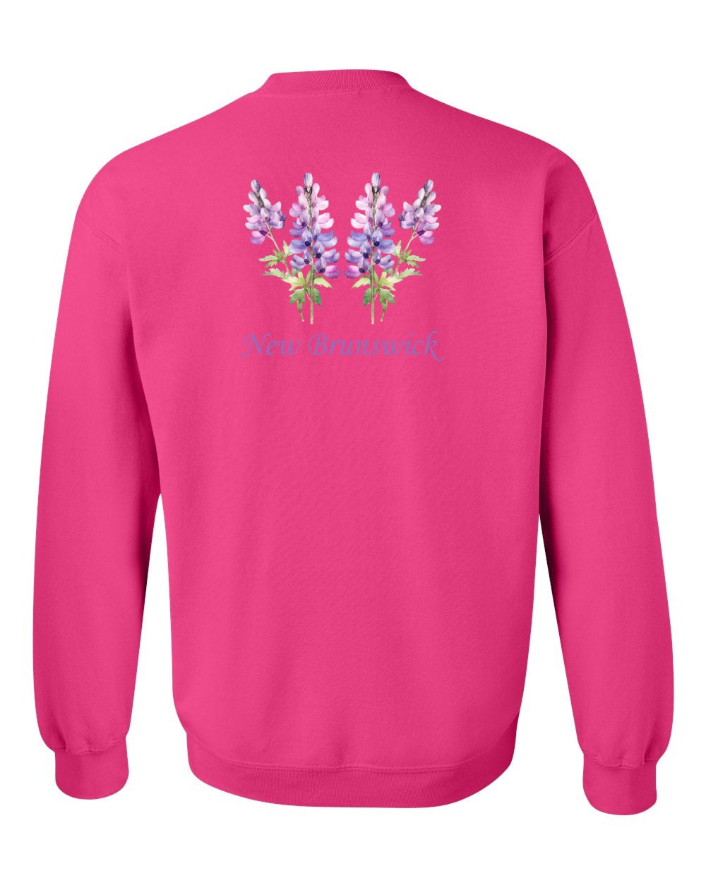 New Brunswick Lupins Left Chest and Back Crewneck Sweatshirt