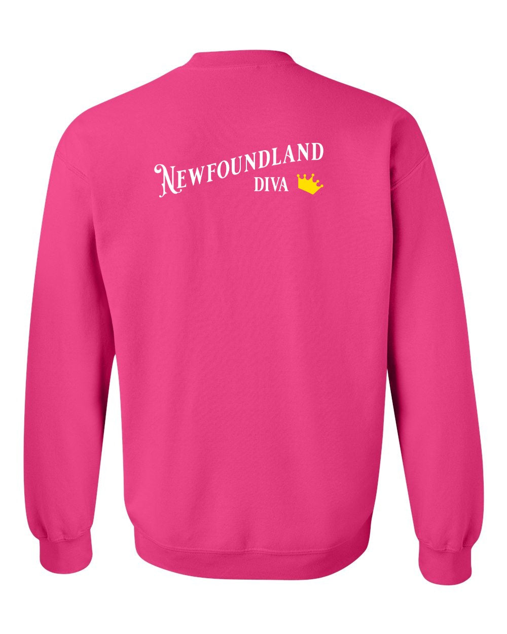 Newfoundland Diva Left Chest and Back Crewneck Sweatshirt