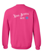 NS Guy Blue Left Chest and Back Crewneck Sweatshirt - Unisex