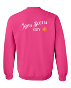 NS Guy Yellow Compass Left Chest and Back Crewneck Sweatshirt - Unisex