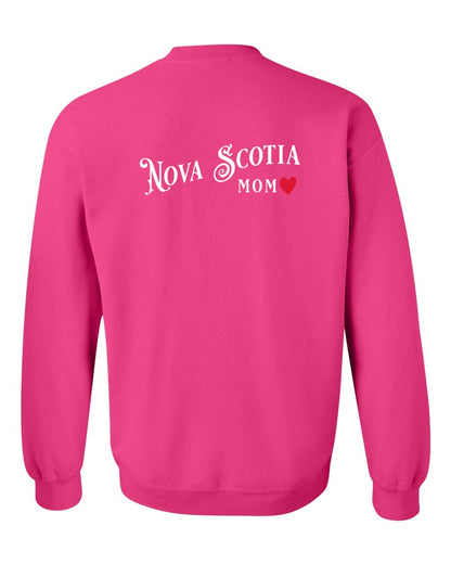 Nova Scotia Mom Left Chest and Back crew-neck