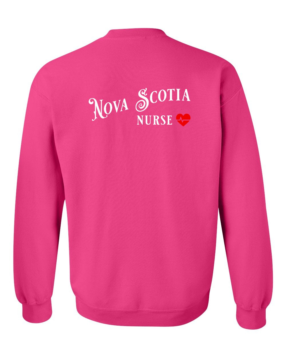 Nova Scotia Nurse Left Chest and Back crew-neck