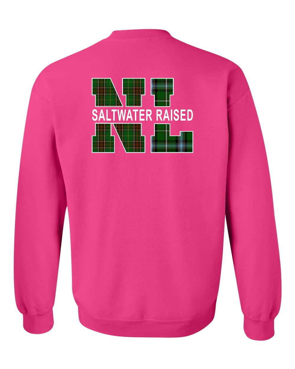 NFLD and Labrador Saltwater Raised Left Chest and Back Crewneck Sweatshirt - Unisex