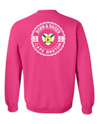 Born and Raised CB Heart Flag Left Chest & Back Crewneck Sweatshirt - Unisex