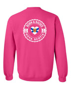 Born and Raised NS Heart Flag Left Chest & Back Crewneck Sweatshirt - Unisex
