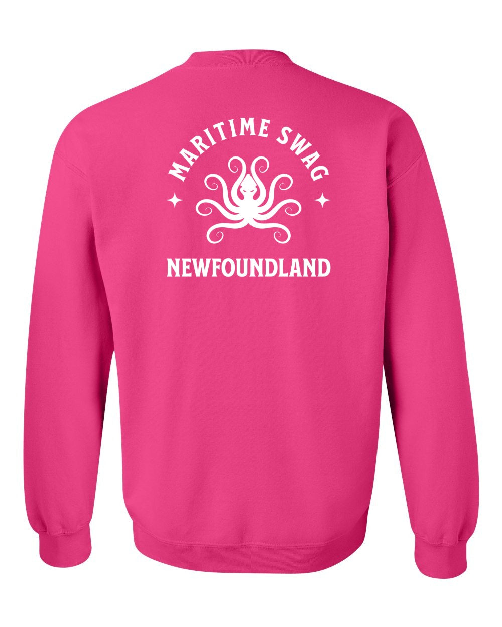 Maritime Swag NFLD Octopus Left Chest and Back Crewneck Sweatshirt - Unisex
