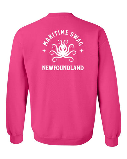 Maritime Swag Newfoundland Octopus Left Chest and Back Crewneck Sweatshirt