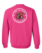 Eh Team Left Chest and Back Crewneck Sweatshirt - Gildan Canada (sewn Internationally) - Unisex