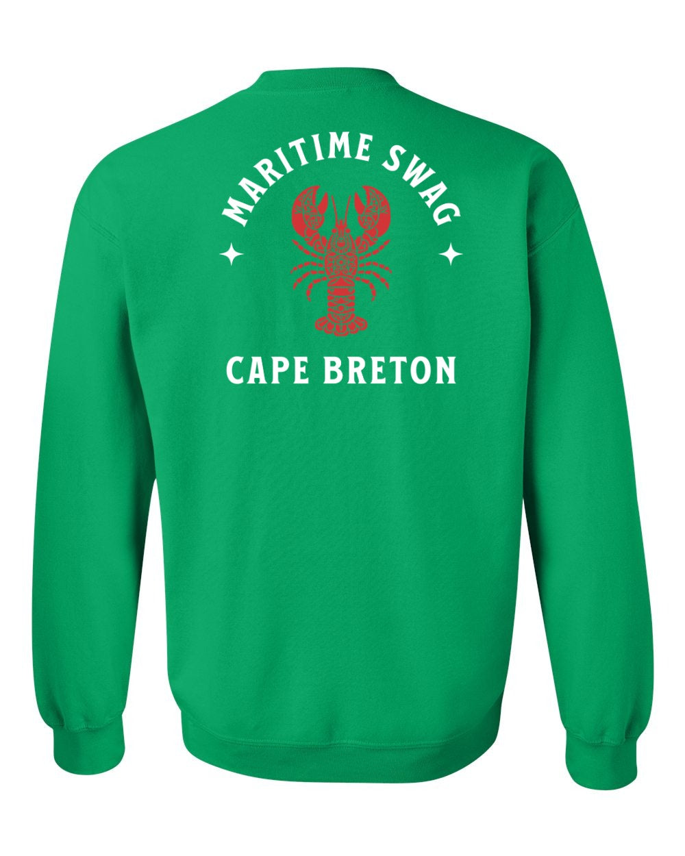 Maritime Swag Cape Breton Mandala Red Lobster Left Chest and Back Crewneck Sweatshirt