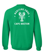 Maritime Swag CB Mandala white Lobster Left Chest and Back Crewneck Sweatshirt - Unisex