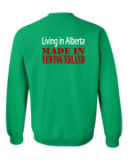 Living Alberta Made in NFLD Left Chest and Back Crewneck Sweatshirt - Unisex