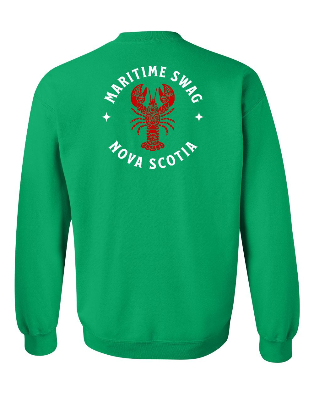 Maritime Swag NS Mandala Red Lobster Left Chest and Back Crewneck Sweatshirt - Unisex