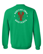 Maritime Swag NS Mandala Red Lobster Left Chest and Back Crewneck Sweatshirt - Unisex