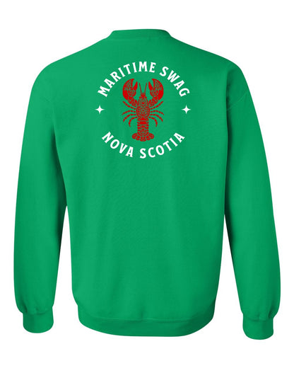 Maritime Swag Nova Scotia Mandala Red Lobster Left Chest and Back crew-neck