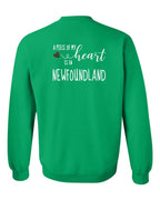 A piece of My heart in NFLD Tartan Heart Left Chest and Back Crewneck Sweatshirt - Unisex
