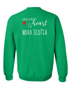 A piece of My heart in NS (Red Heart) Left Chest and Back Crewneck Sweatshirt - Unisex