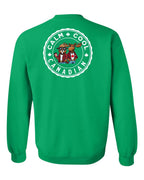 Calm Cool Moose and Beaver Left Chest and Back Crewneck Sweatshirt - Gildan Canada (sewn Internationally) - Unisex