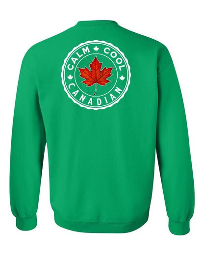 Calm Cool Canadian Leaf Left Chest and Back Crewneck