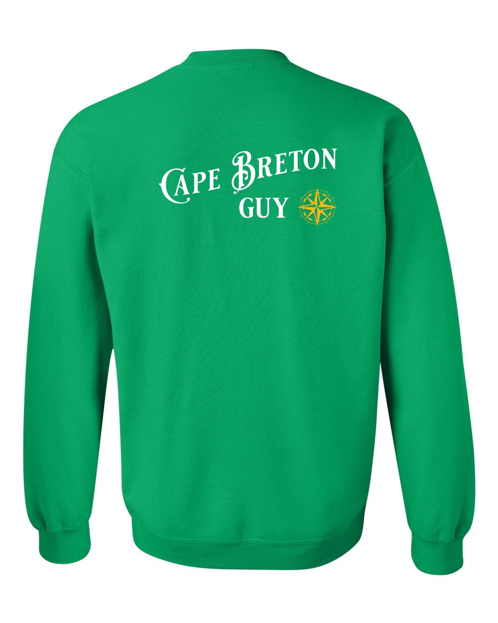 Cape Breton Guy yellow Left Chest and Back Crewneck Sweatshirt
