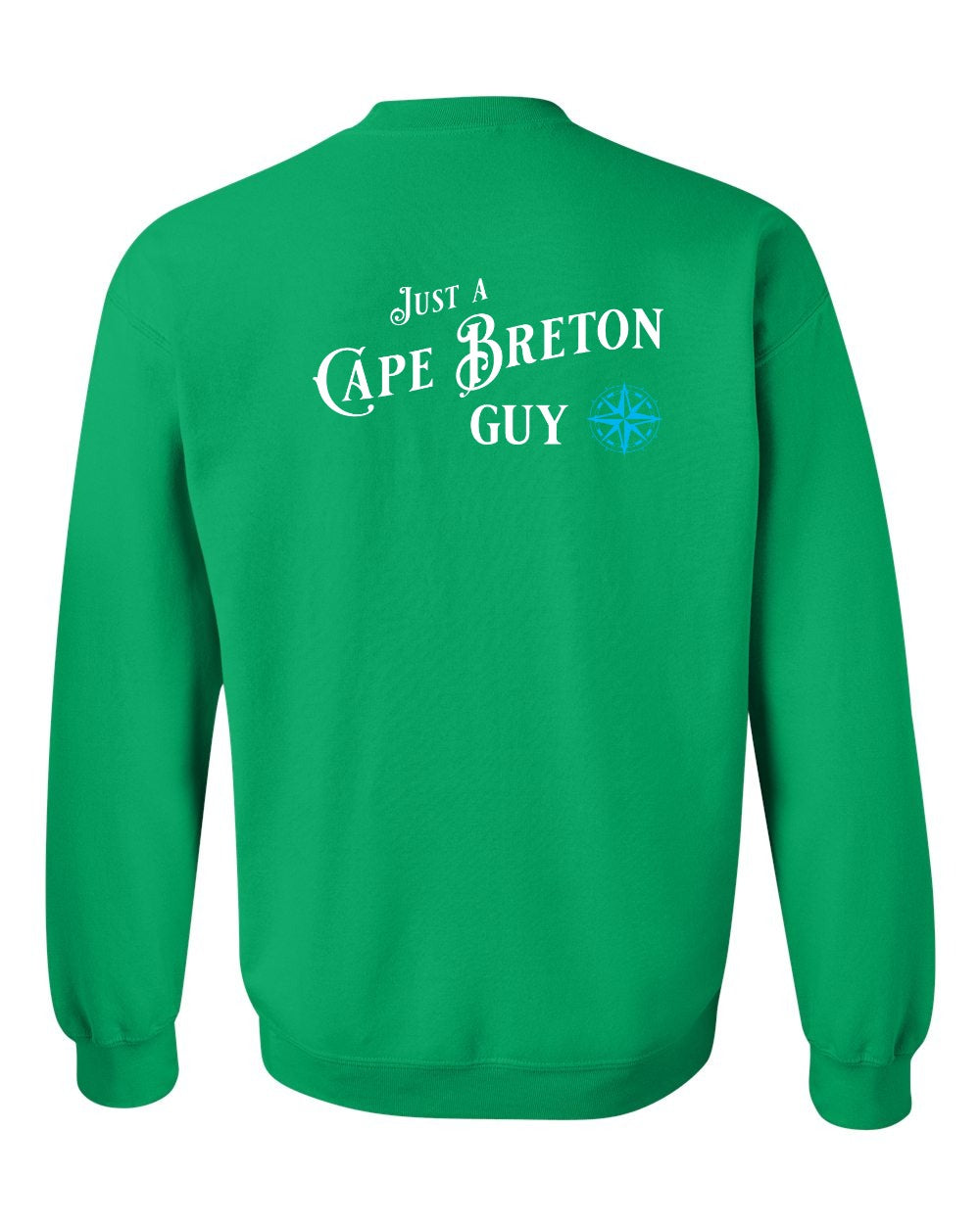 Just a Cape Breton Guy blue Left Chest and Back Crewneck Sweatshirt