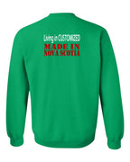 Living in Custom Made in NS Left Chest and Back Crewneck Sweatshirt - Unisex