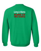 Living Alberta Made in NS Left Chest and Back Crewneck Sweatshirt - Unisex