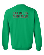 Made In NFLD ( Tartan Lettering) Left Chest and Back Crewneck Sweatshirt - Unisex