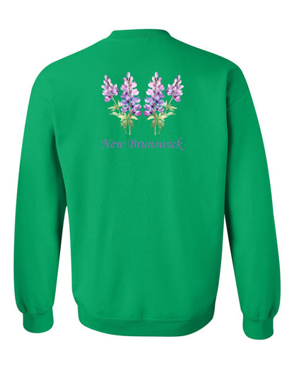 New Brunswick Lupins Left Chest and Back Crewneck Sweatshirt