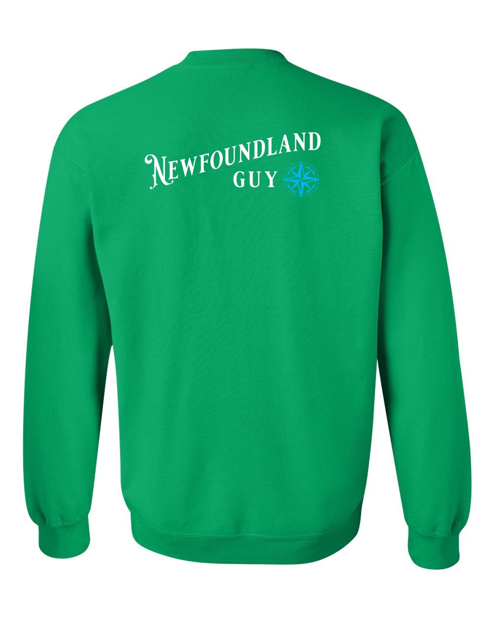 NFLD Guy Blue Left Chest and Back Crewneck Sweatshirt - Unisex
