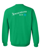 NFLD Guy Blue Left Chest and Back Crewneck Sweatshirt - Unisex