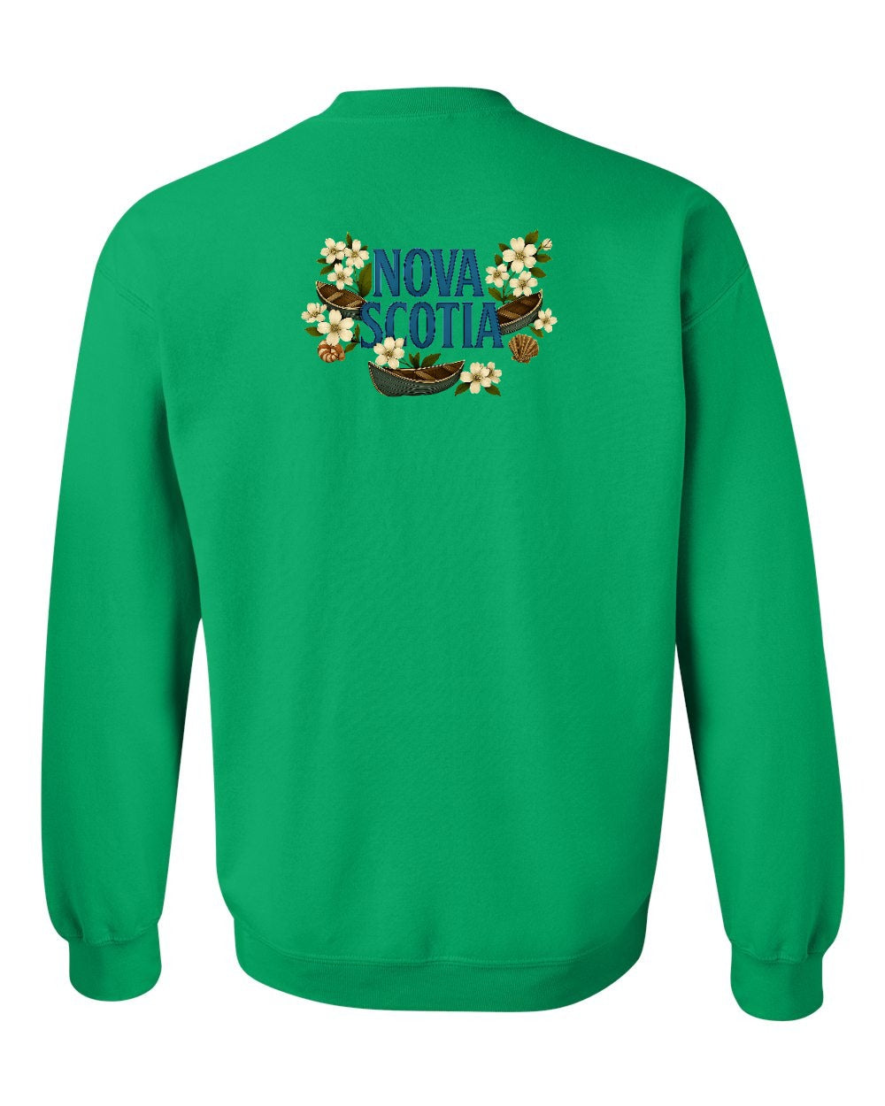 NS Flowers Left Chest and Back Crewneck Sweatshirt - Unisex