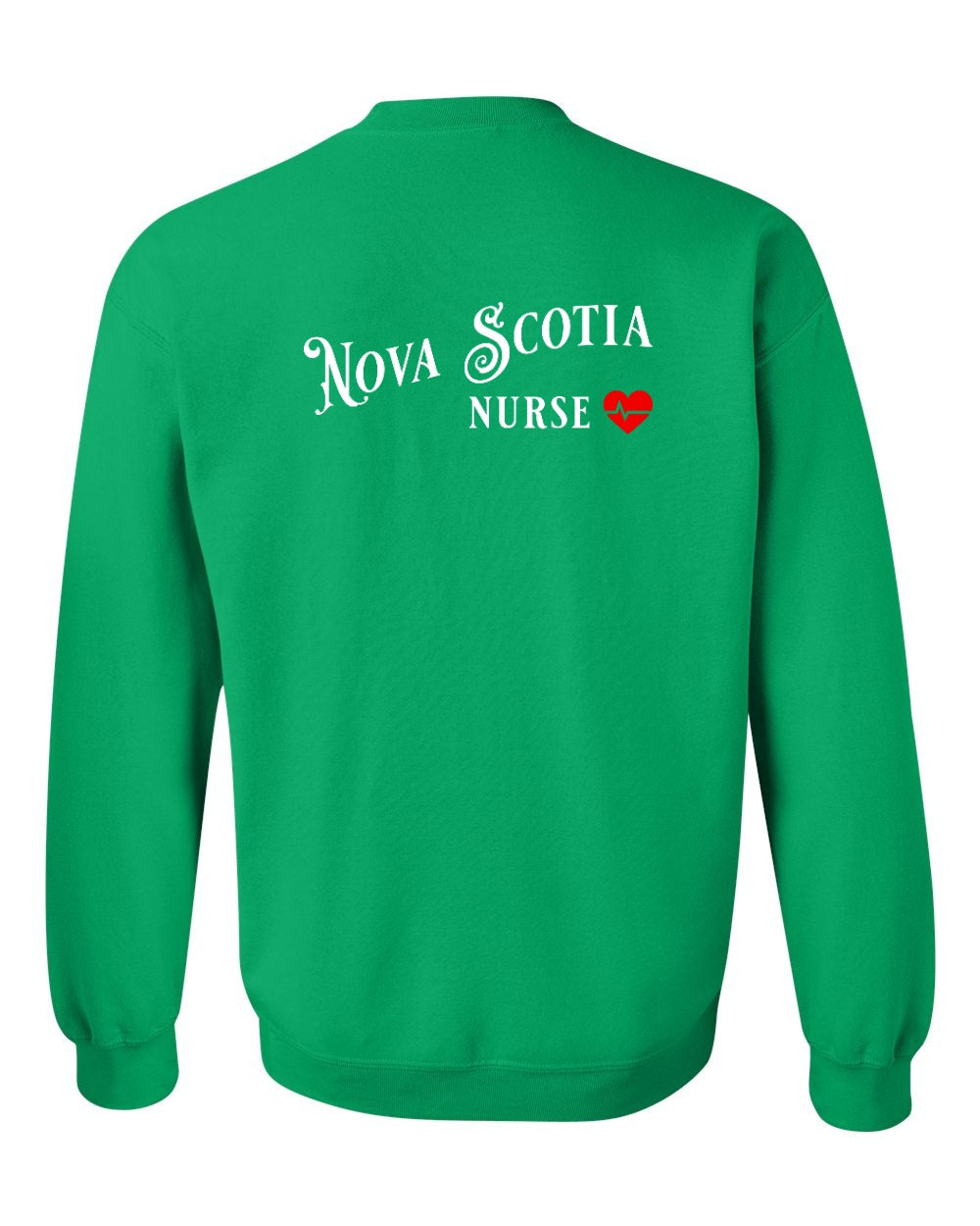 Nova Scotia Nurse Left Chest and Back crew-neck