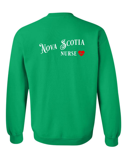 Nova Scotia Nurse Left Chest and Back crew-neck